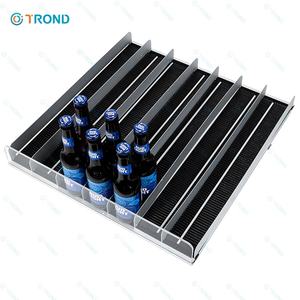 轻型超市货架，带重力进料系统塑料货架滚轮托盘轨道和苏打冷却器滑行 - Product Image 1