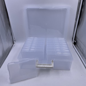 Photo Box Photo Storage Box 16 Inner Photo Keeper Organizer Cases Storage Containers Box Photo Case 4" X 6" Clear Photo Storage Box