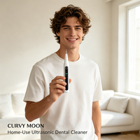 CURVY MOON Nettoyeur Dentaire Visuel à Écran Couleur, Détartreur Électrique Ultrasonique pour l'Élimination du Tartre, des Taches et de la Plaque Dentaire, Blanchisseur de Dents