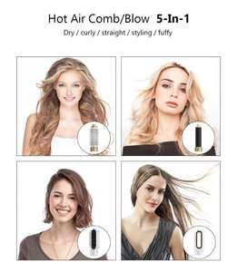 <span class=keywords><strong>Secador</strong></span> <span class=keywords><strong>de</strong></span> Pelo Eléctrico 5 en 1 con Motor <span class=keywords><strong>de</strong></span> CA <span class=keywords><strong>de</strong></span> 1000 W, <span class=keywords><strong>Boquilla</strong></span> Concentradora, Estilizador Iónico <span class=keywords><strong>para</strong></span> Rizar y Alisar el Cabello <span class=keywords><strong>de</strong></span> Mujer - Product Image 3
