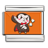 Bracelet à breloques italien en acier inoxydable, motif Halloween, vampire, dessin animé, emoji, chaîne, bijoux de mode DIY, fournisseur en gros