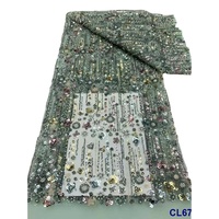 Haricots Paillettes Mode Broder Dentelle Tissu