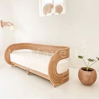 Vente chaude Canapé en rotin de haute qualité, décoration de meubles d'intérieur, canapé trois places, fauteuil, pot de fleurs, intérieur, chaise en rotin des Bahamas