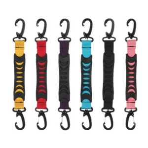 Sangle de transport universelle en nylon pour patins à roulettes, poignée souple avec légère élasticité, rouge, bleu ciel, noir, jaune, rose - Product Image 3
