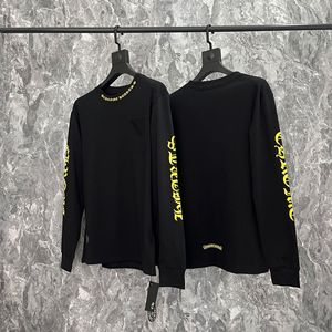 T-Shirt Unisex Chrome Heart di Alta Qualità in Puro Cotone a Doppio Filato, Stampa a Maniche Lunghe, Collo Tondo, Vestibilità Ampia, Traspirante e Antibatterica - Product Image 1