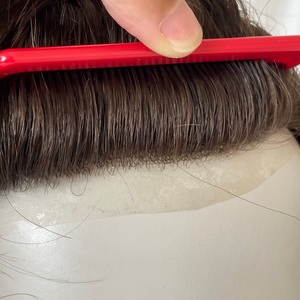 Nuevo estilo australiano de encaje y base de PU, tamaño de la base 7*9 pulgadas # Tupé de 4 colores en tono marrón para hombre - Product Image 4