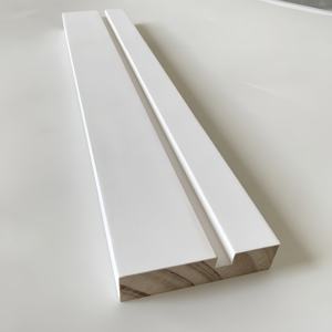 Plinthe en bois apprêtée blanche, plinthe intérieure, plinthe de base, moulure de base, plinthe de base, garniture de plinthe - Product Image 1