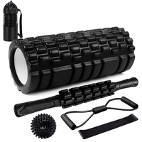 Ensemble de rouleaux en mousse pour Pilates et yoga, matériau EVA durable et écologique, outil de massage avec bande de résistance