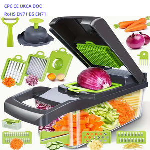 Picador <span class=keywords><strong>de</strong></span> Verduras Manual Multifuncional con Logotipo Personalizado, OEM ODM, <span class=keywords><strong>Cortador</strong></span> <span class=keywords><strong>de</strong></span> Frutas Desmontable para Cocina con Empaque <span class=keywords><strong>de</strong></span> Marca Privada - Product Image 2