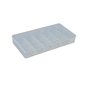 Transparent Plastic Jewelry Organizer 18 Compartment PP Storage <b>Box</b> For <b>Earrings</b> Small Items Desktop Use - Product Image 4