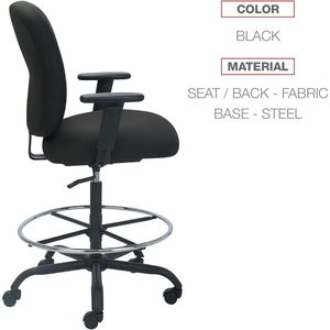 Silla de oficina negra con asiento grande y alto de la serie Alera Mota - Product Image 4