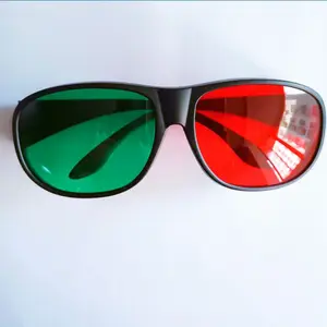 Occhiali 3D anaglifi 3D Oversize in plastica rosso verde/verde rosso per rivista 3D