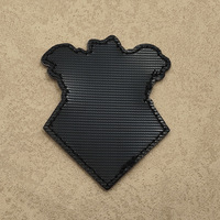 Badge tactique 3D en PVC gaufré de haute qualité, appliqué pour sacs et accessoires vestimentaires, fixation uniquement par le côté à crochet