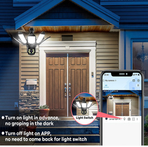 4MP wifi ngoài trời an ninh Đèn pha máy ảnh 6000LM lũ ánh sáng 2 chiều âm thanh 360 ° PTZ ai phát hiện tự động theo dõi CMOS hình ảnh - Product Image 4