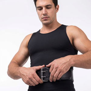 Ceinture de musculation unisexe de qualité supérieure, soutien lombaire droit, en cuir véritable, réglable, antidérapante, pour l'entraînement - Product Image 1
