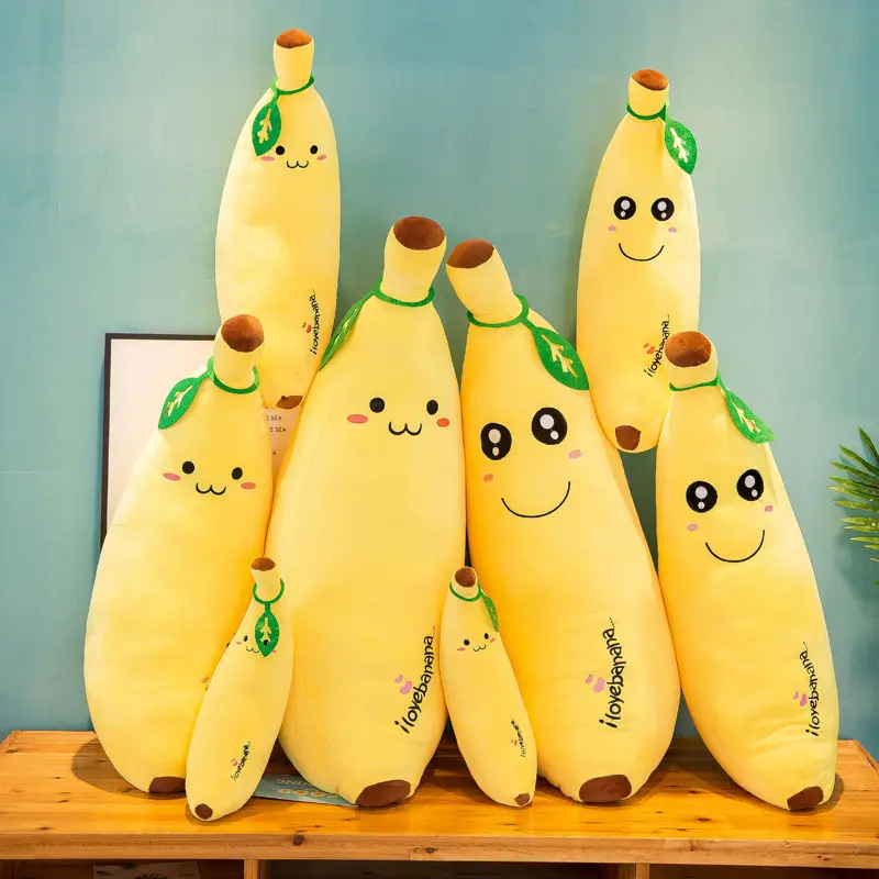 Cute Yellow Banana Plush Doll Soft Pillow Fruit Stuffed Toy For Children Gift Baby Toys 35/50/70/80cm/Design