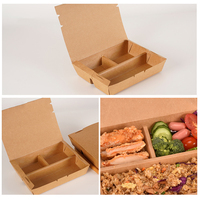 Cajas de Embalaje Desechables para Comida para Llevar, Pollo Asado, Hamburguesas, Sándwiches, Fideos, Papel Kraft, Laminación Mate, Reciclables