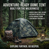 Tente de camping double individuelle légère à motif camouflage forestier, abri de plage professionnel en nylon/polyester pour 1 personne