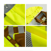 Vêtements de travail de sécurité imperméables JIADE, veste et pantalon réfléchissants à haute visibilité, vêtements de pluie durables pour l'extérieur