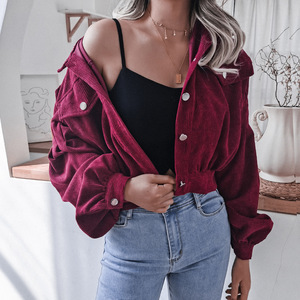 Oferta Especial: Blusa Casual de Pana de Manga Larga con Cuello Redondo para Mujer, Estilo Otoño-Invierno - Product Image 2