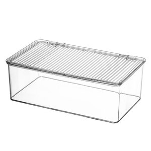 Acrylic <b>Makeup</b> Organizer <b>Box</b> With Lid Dustproof Cosmetic Storage Container For Face Masks And Beauty Tools Desktop Skincare - Product Image 5