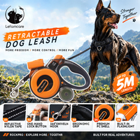 Laisse pour chien robuste de 50 kg en nylon réfléchissant pour grands chiens, sécurité nocturne, séances d'entraînement