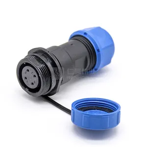 Customized Industrial Solar Power Cable Connector 3P Female Plastic SP-4Pin Male Plug Aviation Grade IP68 Waterproof Marine