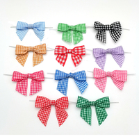 Ruban à carreaux en gingham de 3,5 pouces, ruban à nœuds torsadés pour attacher les colis, emballage cadeau, arbre de Noël