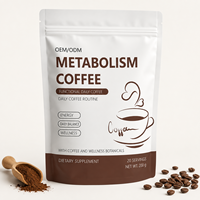 Café en poudre à marque privée pour le soutien énergétique et un mode de vie actif, haute solubilité, faible en gras, saveur intense pour la gestion du bien-être