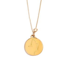 Collana con Ciondolo a Forma di Bilancia, Doppio Lato, in Acciaio Inossidabile, 1,5 cm, per Donna - Product Image 2