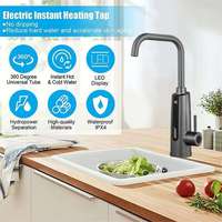 JNOD Rotation à 360 degrés en acier inoxydable Robinet de cuisine à affichage numérique intelligent Chauffe-eau électriques instantanés Robinet de chauffage rapide