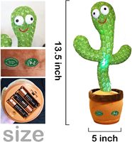 Cactus Dansant et Parlant CJH pour le Dropshipping, Jouets Répétitifs Chantants et Interactifs, Cactus Soleil Parlant
