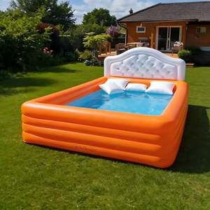 Matelas gonflable en PVC de qualité commerciale pour <span class=keywords><strong>piscine</strong></span>, lit pliable pour la relaxation et <span class=keywords><strong>le</strong></span> jeu - Product Image 4