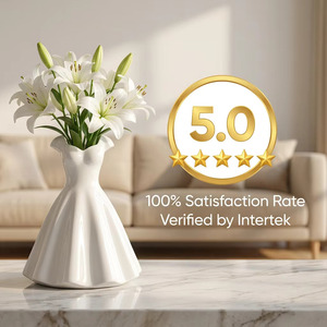 Vase <span class=keywords><strong>en</strong></span> céramique de luxe, fait main, <span class=keywords><strong>en</strong></span> forme de jean <span class=keywords><strong>bleu</strong></span>, pour décoration intérieure personnalisée, centre de table de salon, <span class=keywords><strong>pot</strong></span> de fleurs moderne, finition vernie - Product Image 2