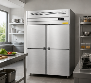 Réfrigérateur commercial en acier inoxydable à 4 portes, réfrigérateur vertical avec refroidissement uniforme et nettoyage facile - Product Image 5