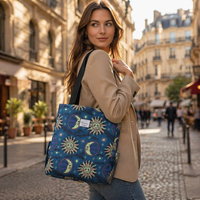 Sac fourre-tout en polyester à imprimé floral vintage, imperméable, léger, portable, sac à bandoulière pour le yoga, la gym, la natation, la plage, les courses
