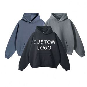 Sweat à capuche personnalisé avec logo, en coton, pour homme, coupe oversize, fabricant de sweats à capuche personnalisés avec logo, impression en relief de haute qualité - Product Image 1