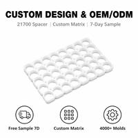 Support d'espacement personnalisé pour batterie 21700, entretoise cylindrique 22,5 mm 21,7 mm, accessoire d'assemblage de pack de batteries DIY ISO9001
