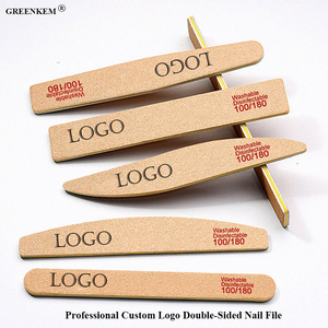 Professional Emery Board Manicure Pedicure Art Tools Custom Logo Double-Sided Nail File Set 180 150 80 100 Grit Nail File