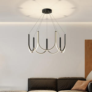 Luminaire en forme de U minimaliste nordique pour salon, salle à manger, chambre à coucher, villa postmoderne, designer créatif, lustre personnalisé - Product Image 3