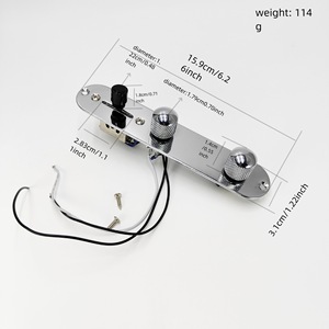 Plaque de commande métallique à 3 voies pour guitare électrique TL <span class=keywords><strong>Tele</strong></span>, pré-câblée, vente en gros d'usine - Product Image 2