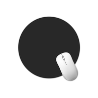 Alas Mouse Bulat Hitam Ukuran Khusus, Alas Mouse Karet Halus, Alas Meja Bundar Polos Lucu, Alas Mouse Sublimasi Kosong
