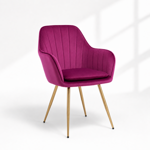 DM Velours gris foncé moderne 360 °   Fauteuil pivotant avec pieds en métal pour chambre à coucher et salon - Product Image 4