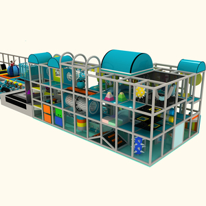 Aire de jeux intérieure avec parcours de cordes Ninja, petit parc de jeux intérieur avec trampoline et mur d'escalade - Product Image 6