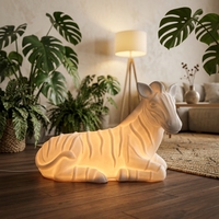 Lampe de table moderne simple en porcelaine zébrée E14/E26 pour salon et décoration intérieure