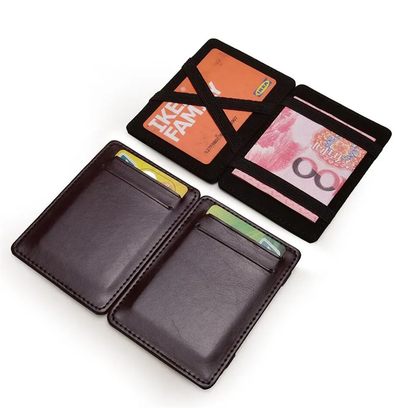 Großhandel Vintage schlanke minimalist ische Karten halter magische Brieftasche