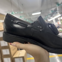 Mocassins à pampilles en cuir de veau véritable pour hommes, à enfiler, avec soutien de la voûte plantaire, respirants, semelle en caoutchouc antidérapante, confortables, solides, pour le bureau