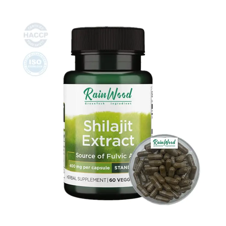 OEM Private Label di alta qualità puro shilajit estratto capsule 500mg Shilajit capsule