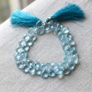Topacio Azul Cielo Natural, Forma de Pera, Facetado, Gemas Sueltas, Certificado por Terceros, Gopika Exports Fine Gems - Product Image 1