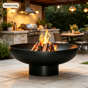 Moderna Ciotola da Giardino in <span class=keywords><strong>Acciaio</strong></span> Corten/<span class=keywords><strong>Acciaio</strong></span> Resistente alle Intemperie - Braciere Multiuso, Fioriera e Vasca d'Acqua per Patio Esterno - Product Image 5
